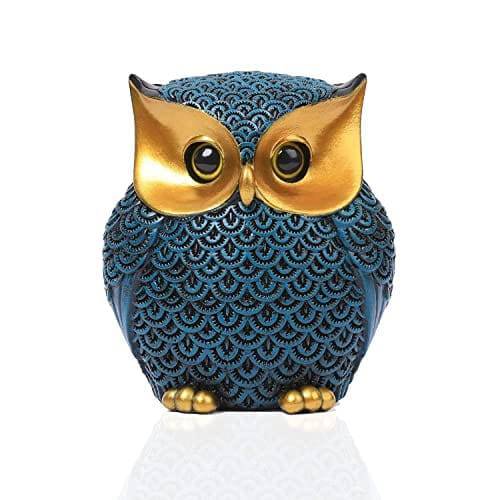 Classy Lucky Owl Resin Art Figure Showpiece -(Pack of 1, White) - YuvaFlowers