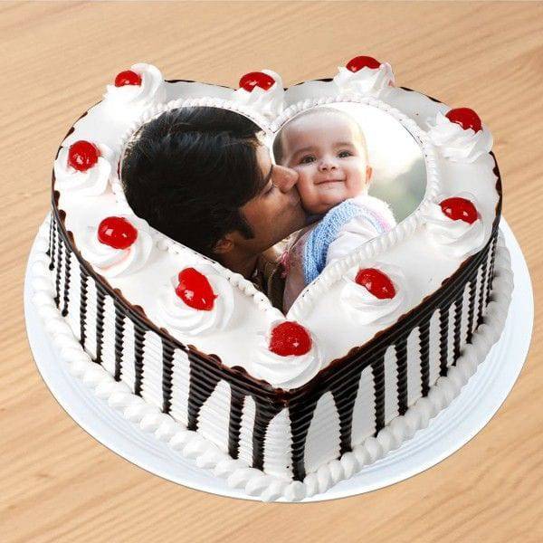 Creamy Black Forest Photo Cake - YuvaFlowers