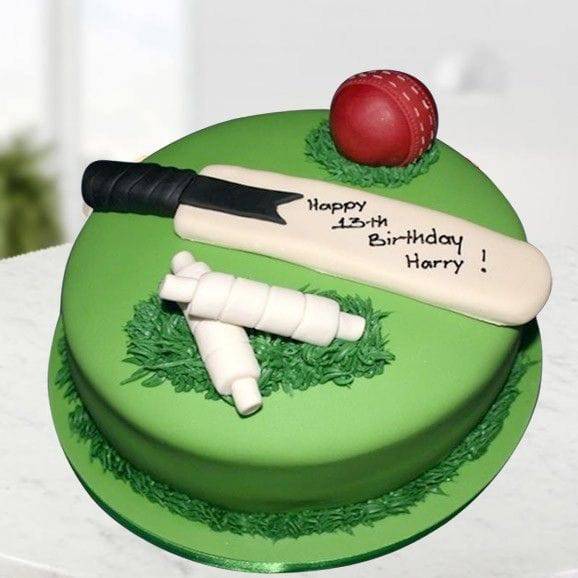 Cricket Bat Ball Cake - YuvaFlowers