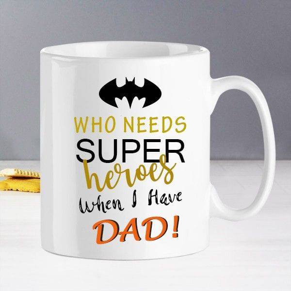 Dad Is My Super Hero Mug - YuvaFlowers