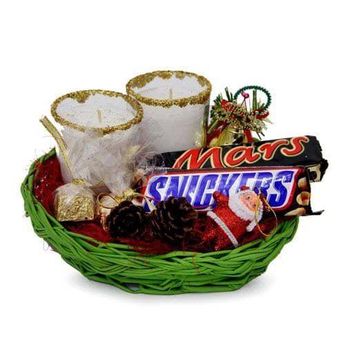Decoration N Choco Basket For Christmas - YuvaFlowers