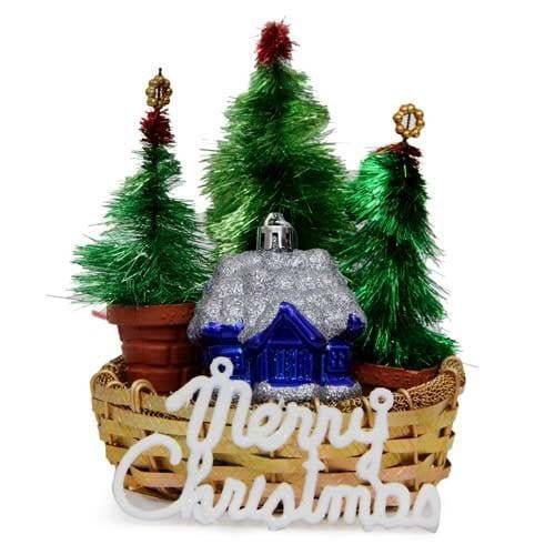 Decorative Christmas Basket - YuvaFlowers