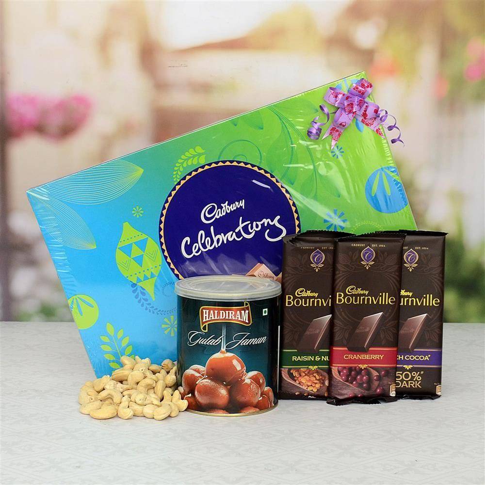 Delicious Hamper Of Chocolates Sweets And Nuts - YuvaFlowers