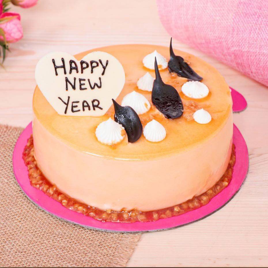 Delicious New Year Butterscotch cake - YuvaFlowers