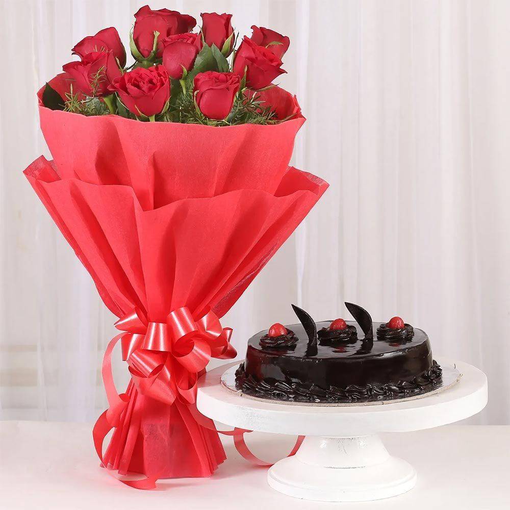 Delightful Red Hamper - YuvaFlowers