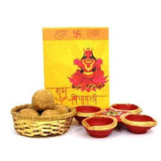 Diyas n Besan Ladoo - YuvaFlowers