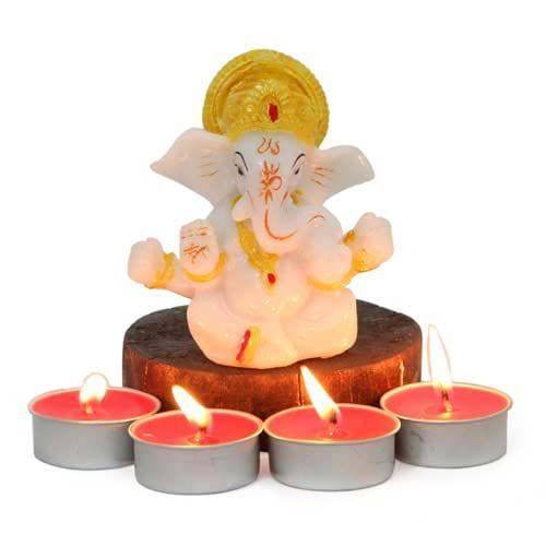 Diyas N Ganesh Idol - YuvaFlowers