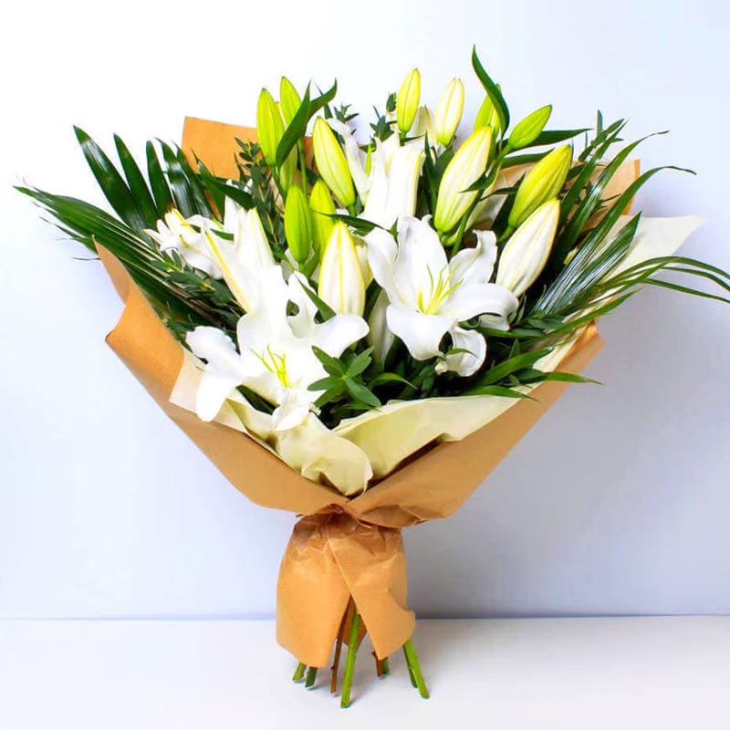 Dreamy Pure White Lilies