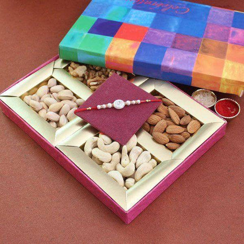 Dryfruits with rakhi Surprise Combo - YuvaFlowers