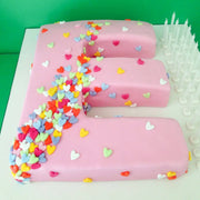 Eclectic E Alphabet Cake - YuvaFlowers