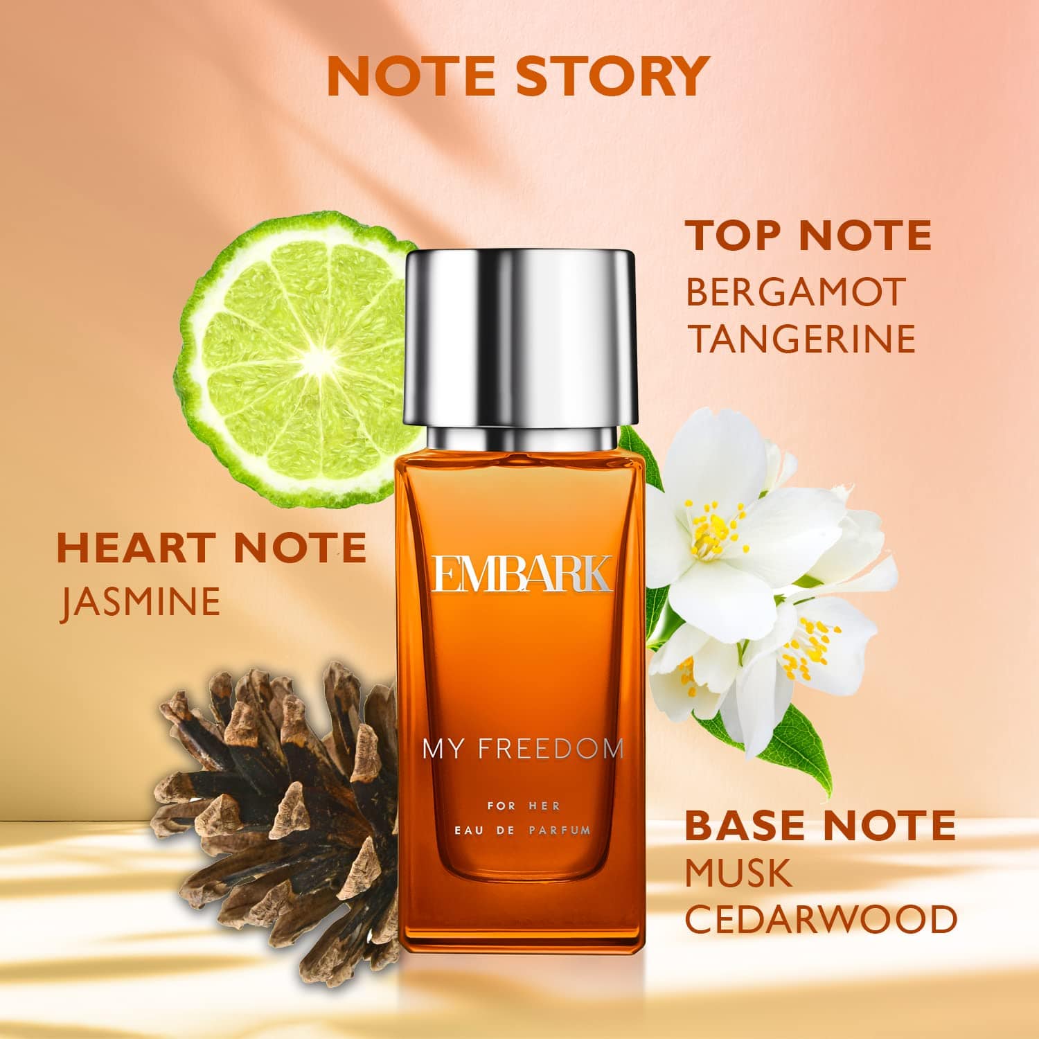 EMBARK My Freedom for Her Women’s Premium Perfume - 30ml | Long Lasting, Floral, Fruity, Musk EDP | Online Exclusive - YuvaFlowers