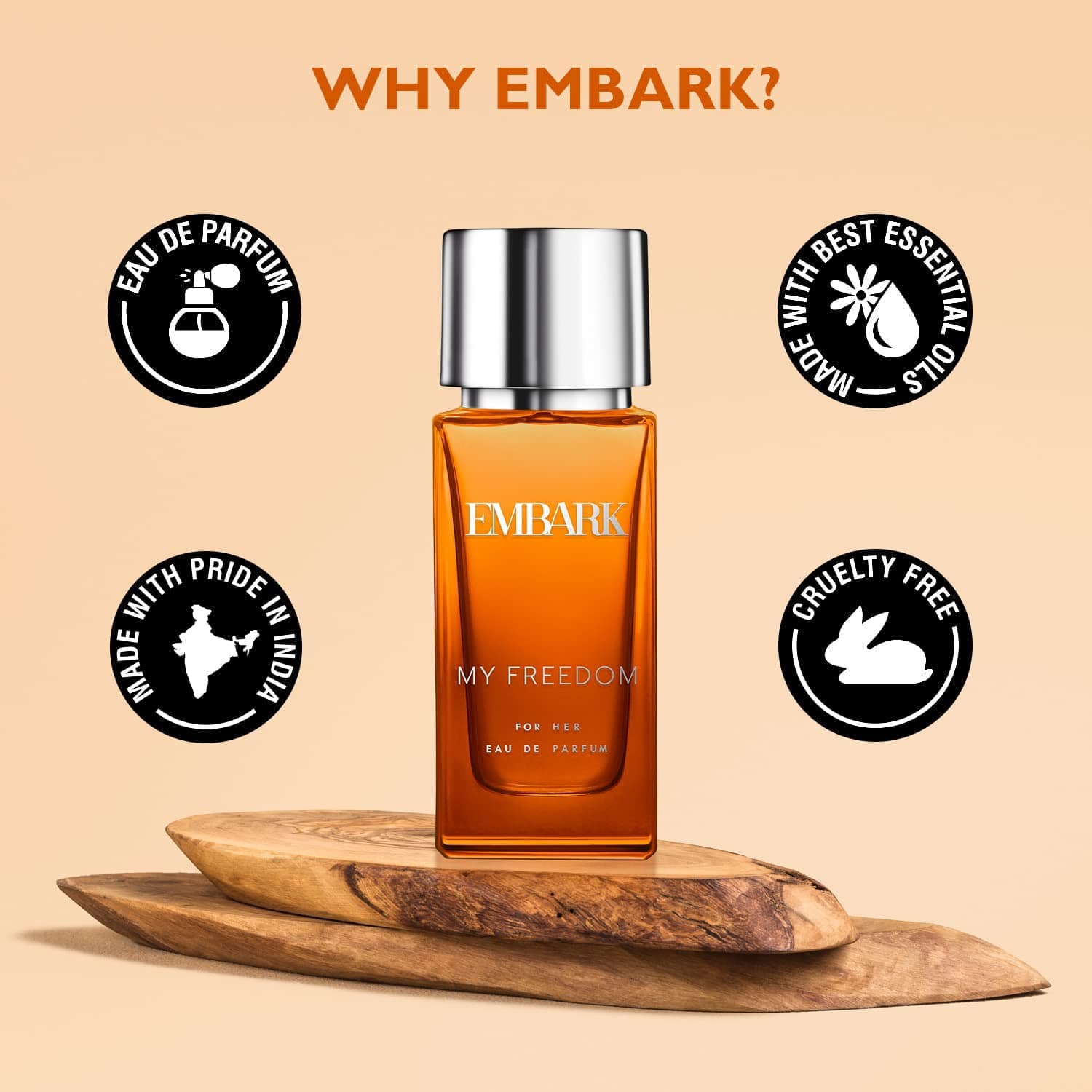 EMBARK My Freedom for Her Women’s Premium Perfume - 30ml | Long Lasting, Floral, Fruity, Musk EDP | Online Exclusive - YuvaFlowers
