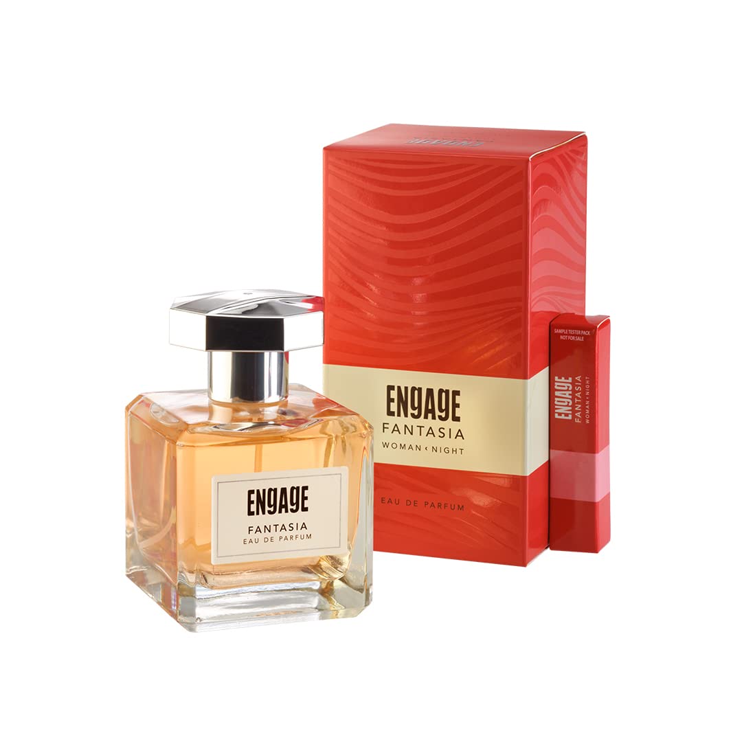 Engage Fantasia Perfume for Women, Long Lasting, Floral & Spicy, for Night Occasions, Gift for Women, Free Tester with pack, 100ml - YuvaFlowers