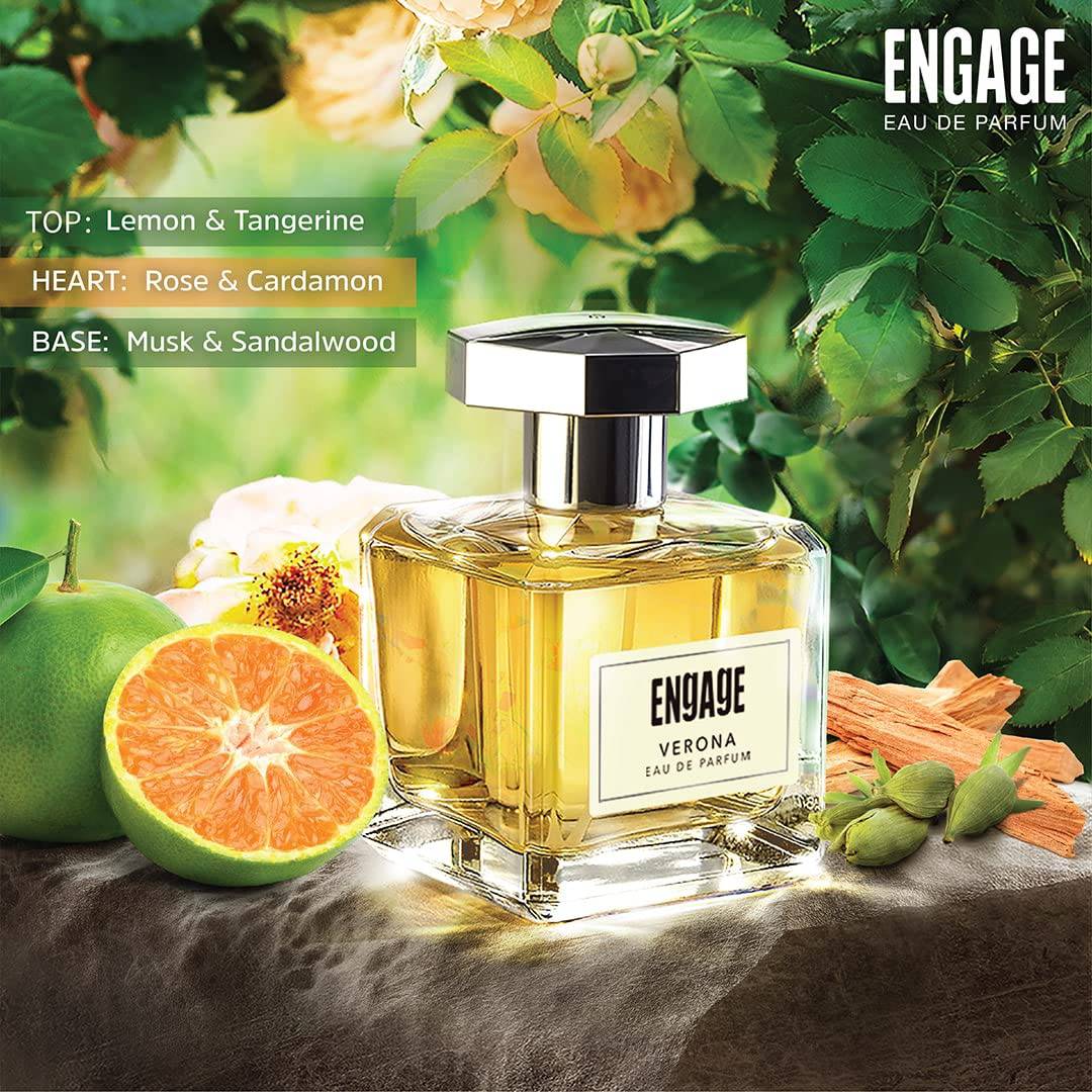 Engage Verona Perfume for Women, Long Lasting, Citrus and Fruity, for Everyday Use, Gift for Women, Free Tester with pack, 100ml - YuvaFlowers