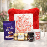 Fall In Love Pillow With Chocolates & Mug Hamper