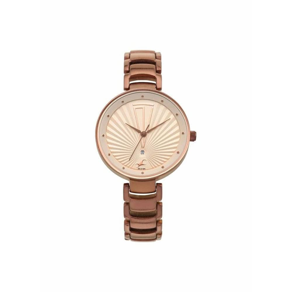 Fastrack Ruffles Analog Beige Dial Women's Watch-6216QM01/NR6216QM01 - YuvaFlowers