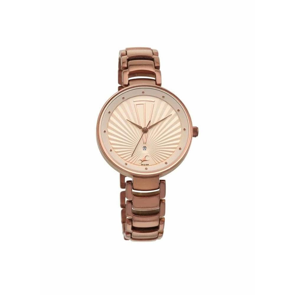 Fastrack Ruffles Analog Beige Dial Women's Watch-6216QM01/NR6216QM01 - YuvaFlowers