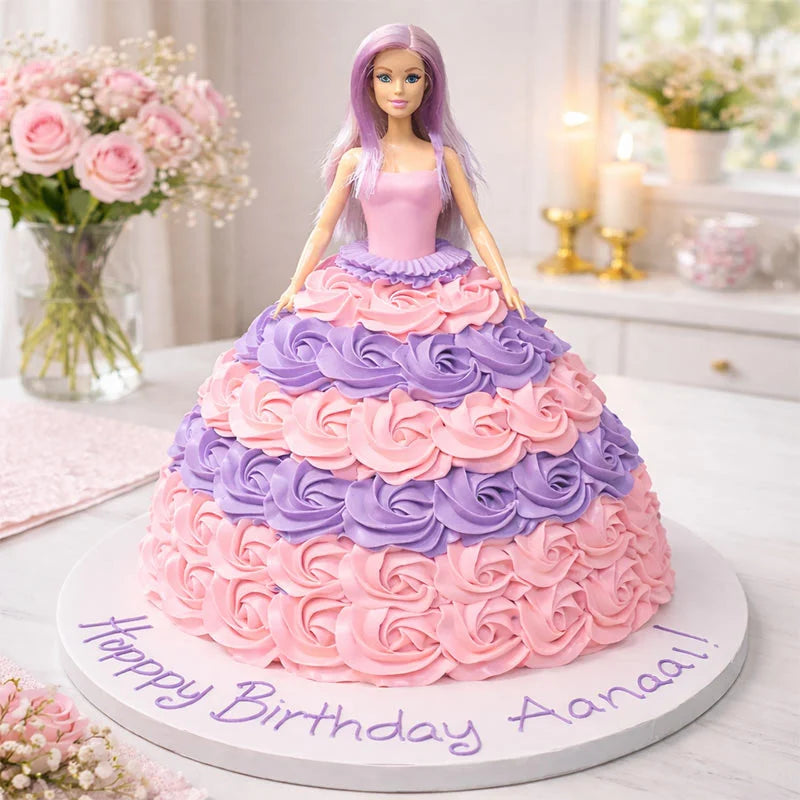 Flamboyant Barbie Cake