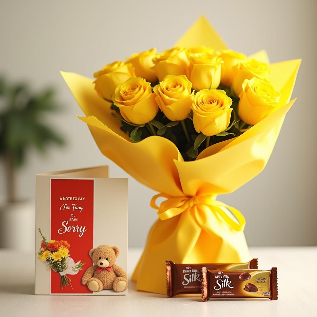 Flowers With Sorry Card