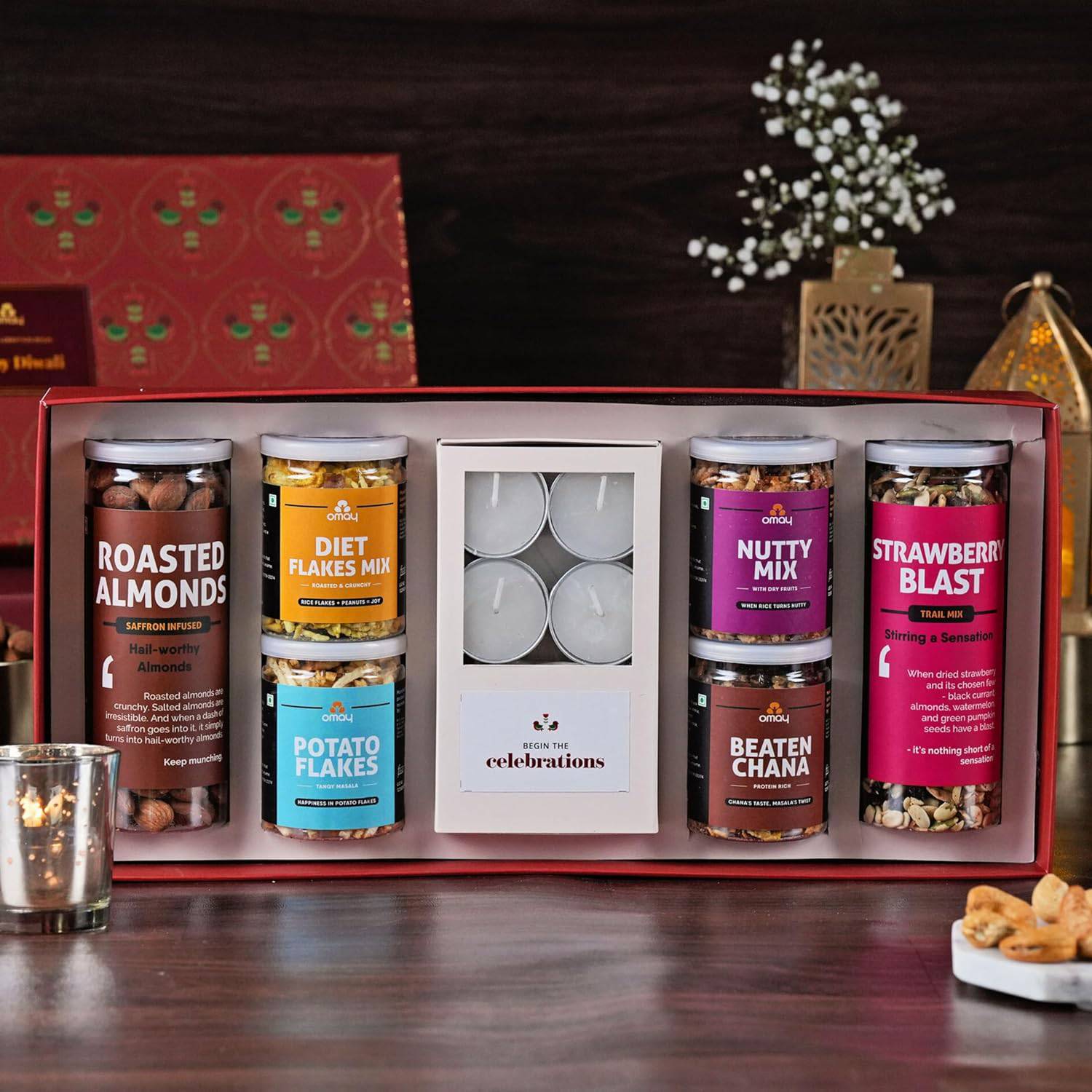 Foods Wholesome Treats Gift Box I Corporate Gift I Dry-Fruits, Healthy Snacks, Premium Gift Hamper I Gourmet Gift I Birthday Anniversary Gift I Premium Gift Box I Diwali Gift Hamper I Diwali Gift Box I Diwali Gift For Employees - YuvaFlowers