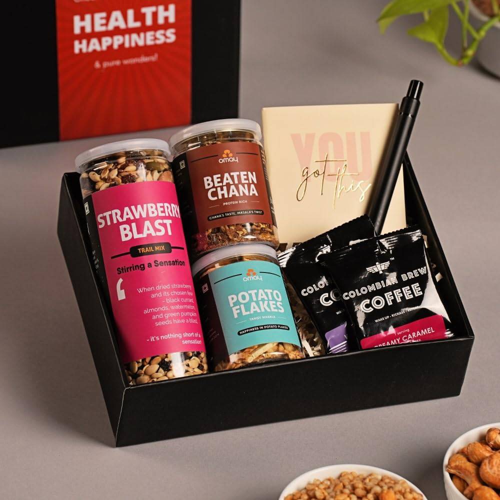 Foods Wholesome Treats Gift Box I Corporate Gift I Dry-Fruits, Healthy Snacks, Premium Gift Hamper I Gourmet Gift I Birthday Anniversary Gift I Premium Gift Box I Diwali Gift Hamper I Diwali Gift Box I Diwali Gift For Employees - YuvaFlowers