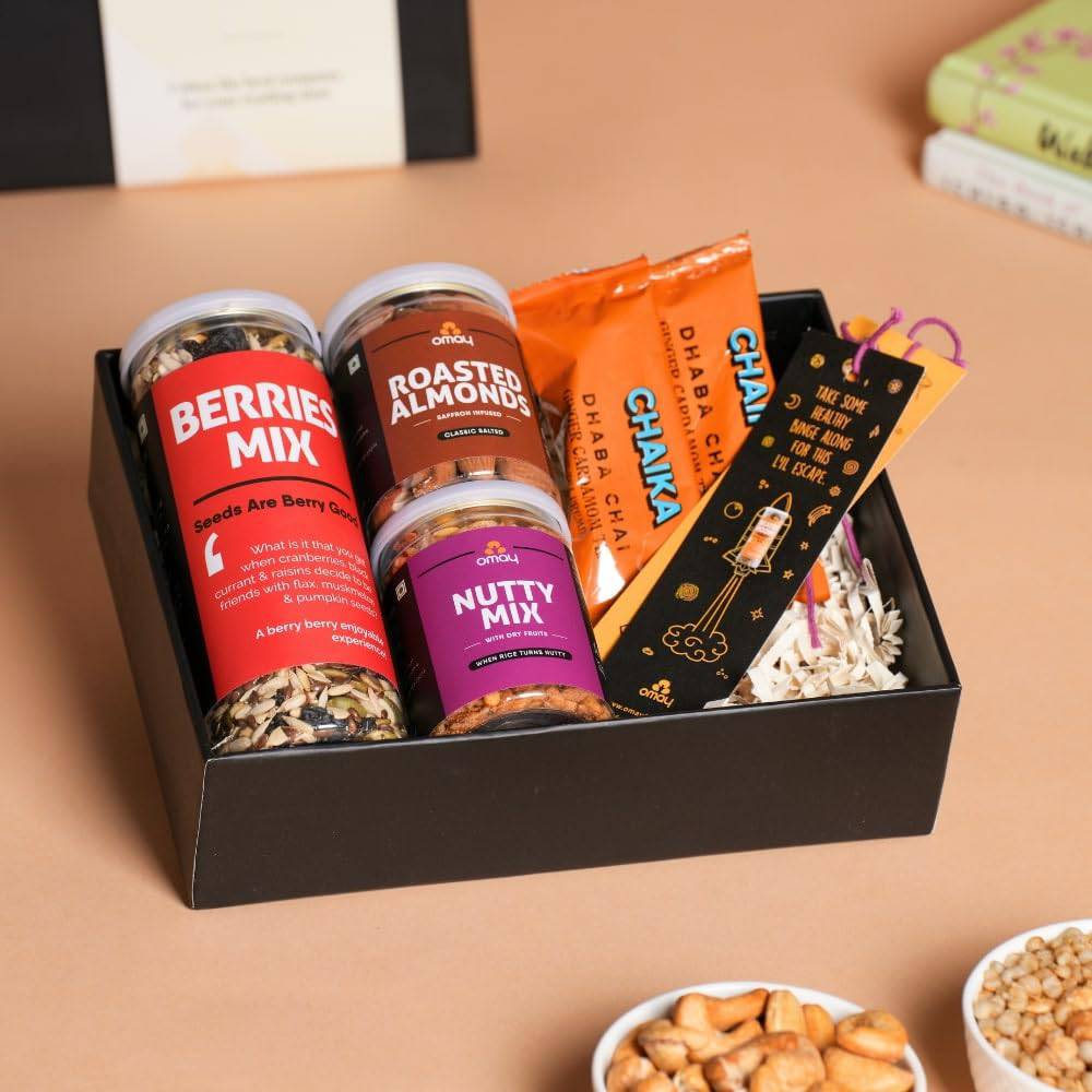 Foods Wholesome Treats Gift Box I Corporate Gift I Dry-Fruits, Healthy Snacks, Premium Gift Hamper I Gourmet Gift I Birthday Anniversary Gift I Premium Gift Box I Diwali Gift Hamper I Diwali Gift Box I Diwali Gift For Employees - YuvaFlowers