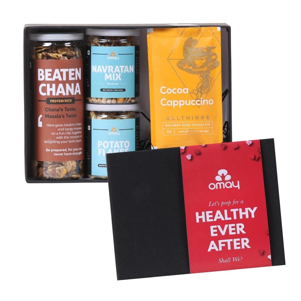 Foods Wholesome Treats Gift Box I Corporate Gift I Dry-Fruits, Healthy Snacks, Premium Gift Hamper I Gourmet Gift I Birthday Anniversary Gift I Premium Gift Box I Diwali Gift Hamper I Diwali Gift Box I Diwali Gift For Employees - YuvaFlowers