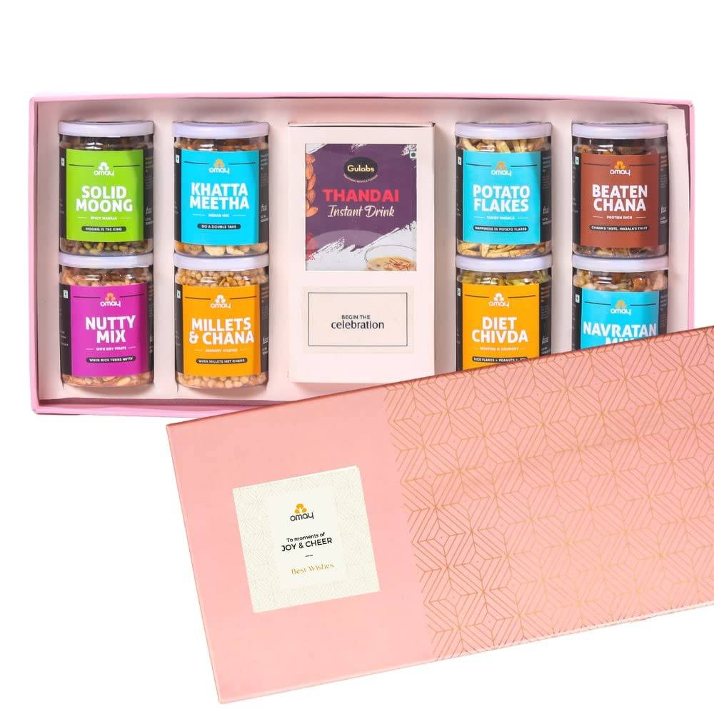 Foods Wholesome Treats Gift Box I Corporate Gift I Dry-Fruits, Healthy Snacks, Premium Gift Hamper I Gourmet Gift I Birthday Anniversary Gift I Premium Gift Box I Diwali Gift Hamper I Diwali Gift Box I Diwali Gift For Employees - YuvaFlowers