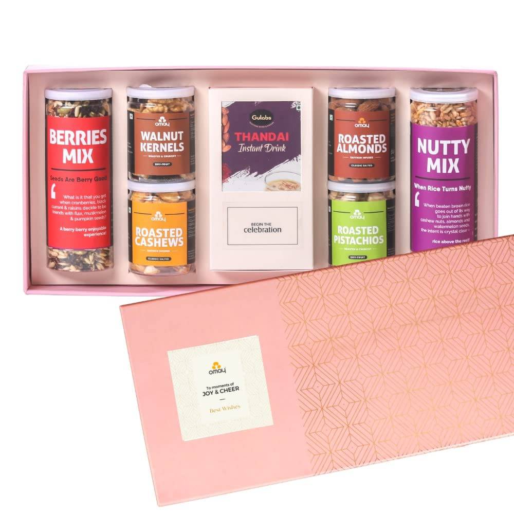 Foods Wholesome Treats Gift Box I Corporate Gift I Dry-Fruits, Healthy Snacks, Premium Gift Hamper I Gourmet Gift I Birthday Anniversary Gift I Premium Gift Box I Diwali Gift Hamper I Diwali Gift Box I Diwali Gift For Employees - YuvaFlowers