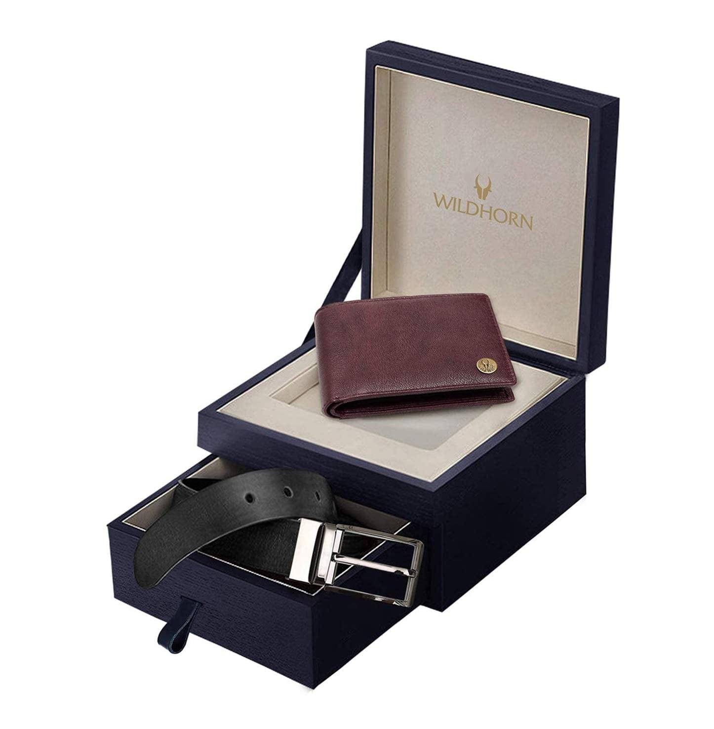 Gift Hamper for Men I Leather Wallet & Belt Combo Gift Set I Gift for Friend, Boyfriend,Husband,Father, Son etc (New Bombay Brown) - YuvaFlowers