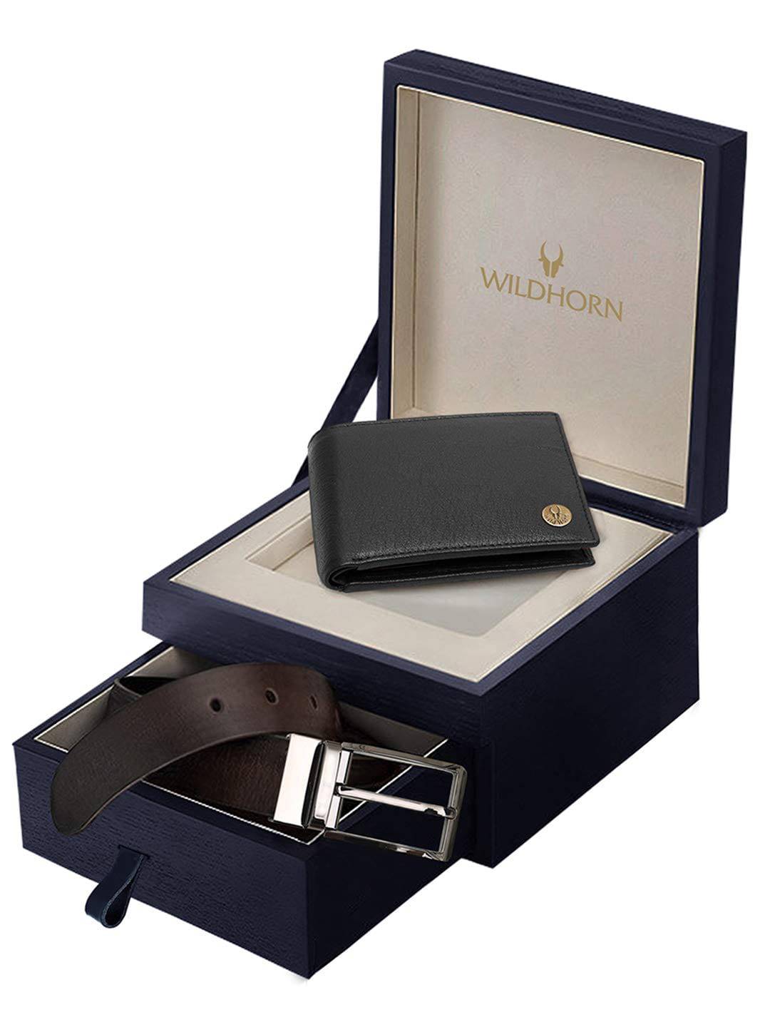 Gift Hamper for Men I Leather Wallet & Belt Combo Gift Set I Gift for Friend, Boyfriend,Husband,Father, Son etc (New Bombay Brown) - YuvaFlowers