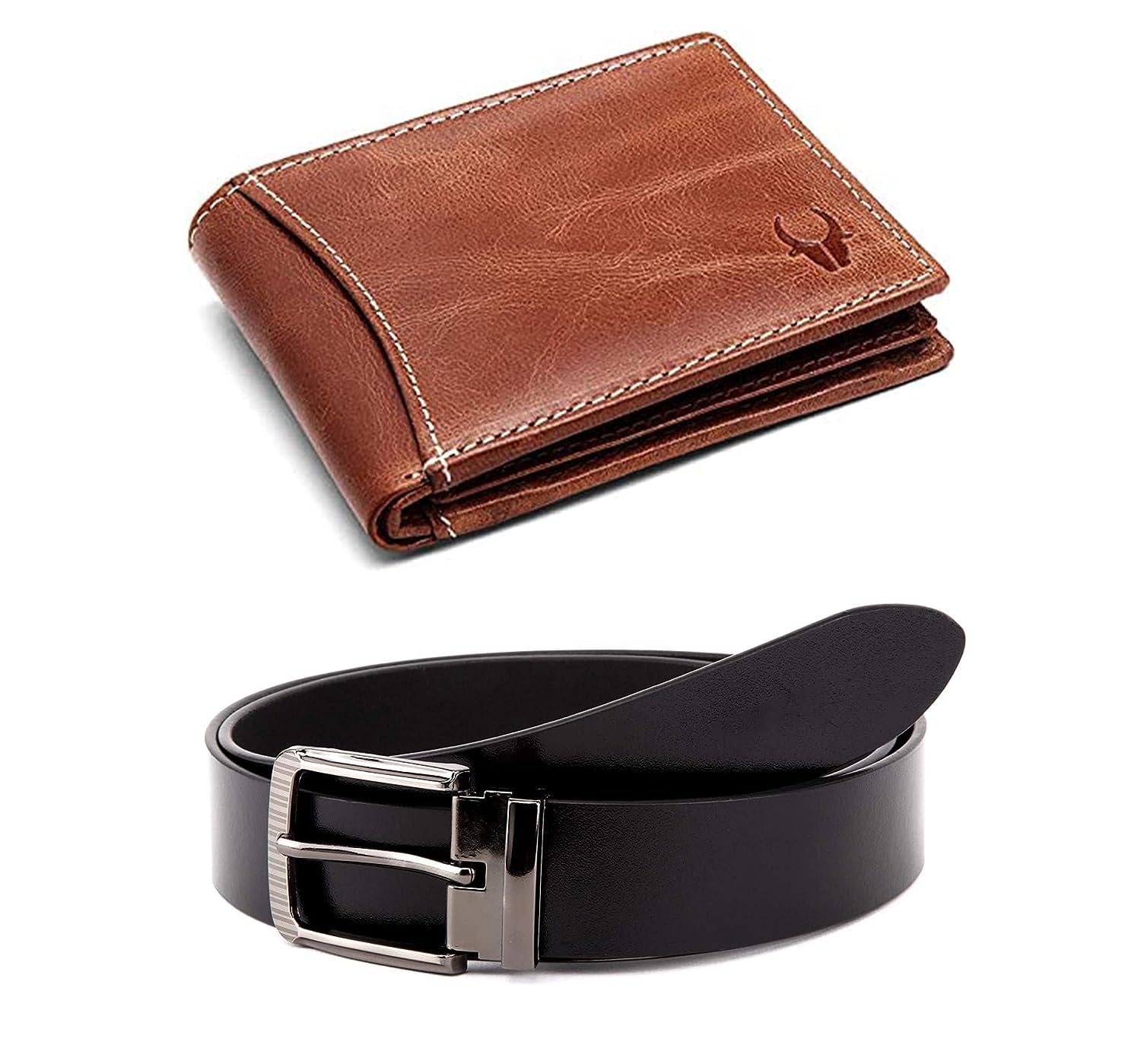 Gift Hamper for Men I Leather Wallet & Belt Combo Gift Set I Gift for Friend, Boyfriend,Husband,Father, Son etc (New Bombay Brown) - YuvaFlowers