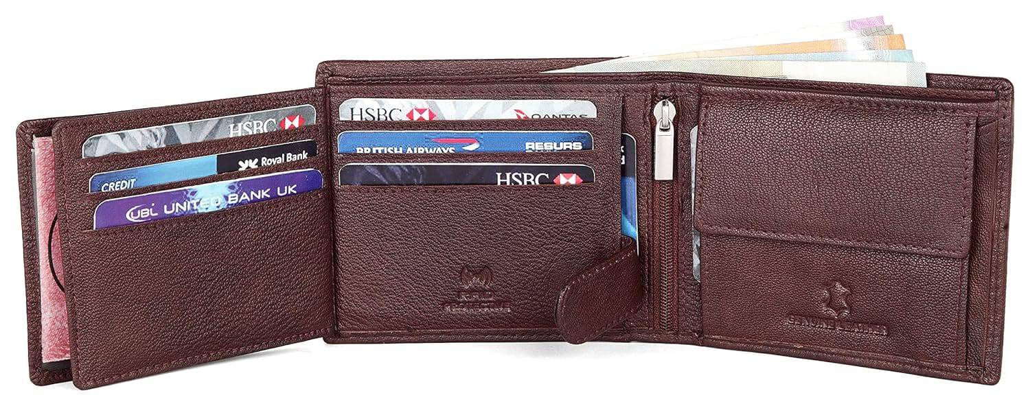 Gift Hamper for Men I Leather Wallet & Belt Combo Gift Set I Gift for Friend, Boyfriend,Husband,Father, Son etc (New Bombay Brown) - YuvaFlowers