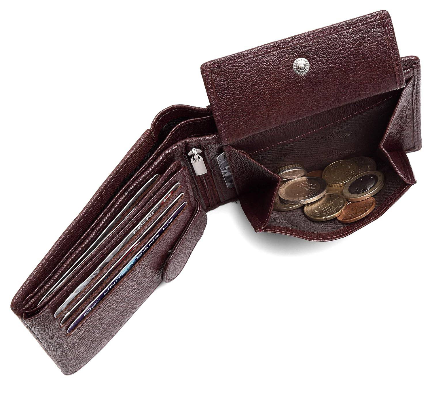 Gift Hamper for Men I Leather Wallet & Belt Combo Gift Set I Gift for Friend, Boyfriend,Husband,Father, Son etc (New Bombay Brown) - YuvaFlowers
