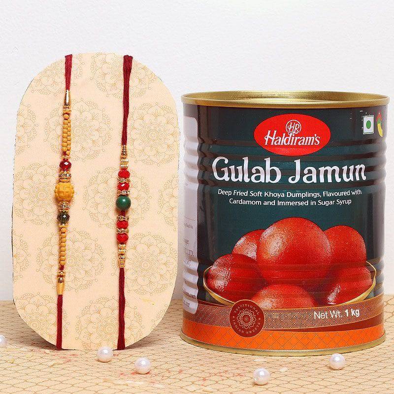 Gulab Jamum with Rakhi - YuvaFlowers