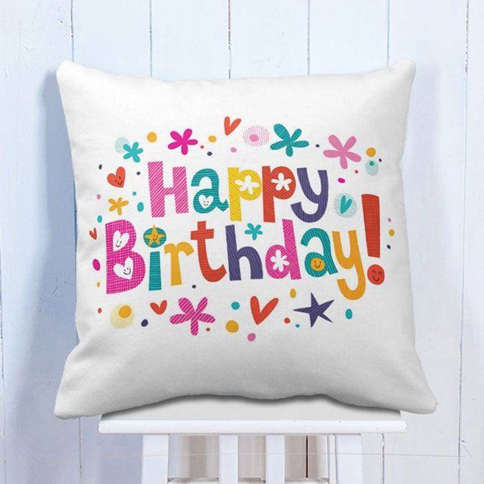 Happy Birthday Heart Cushion - YuvaFlowers