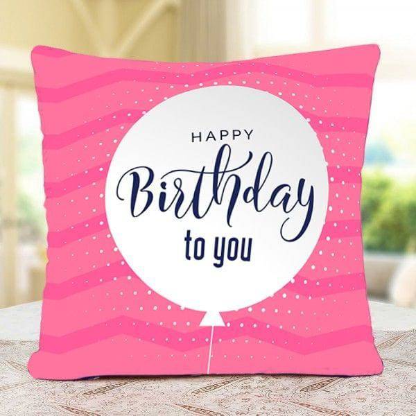 Happy Birthday Personalised  Cushion - YuvaFlowers