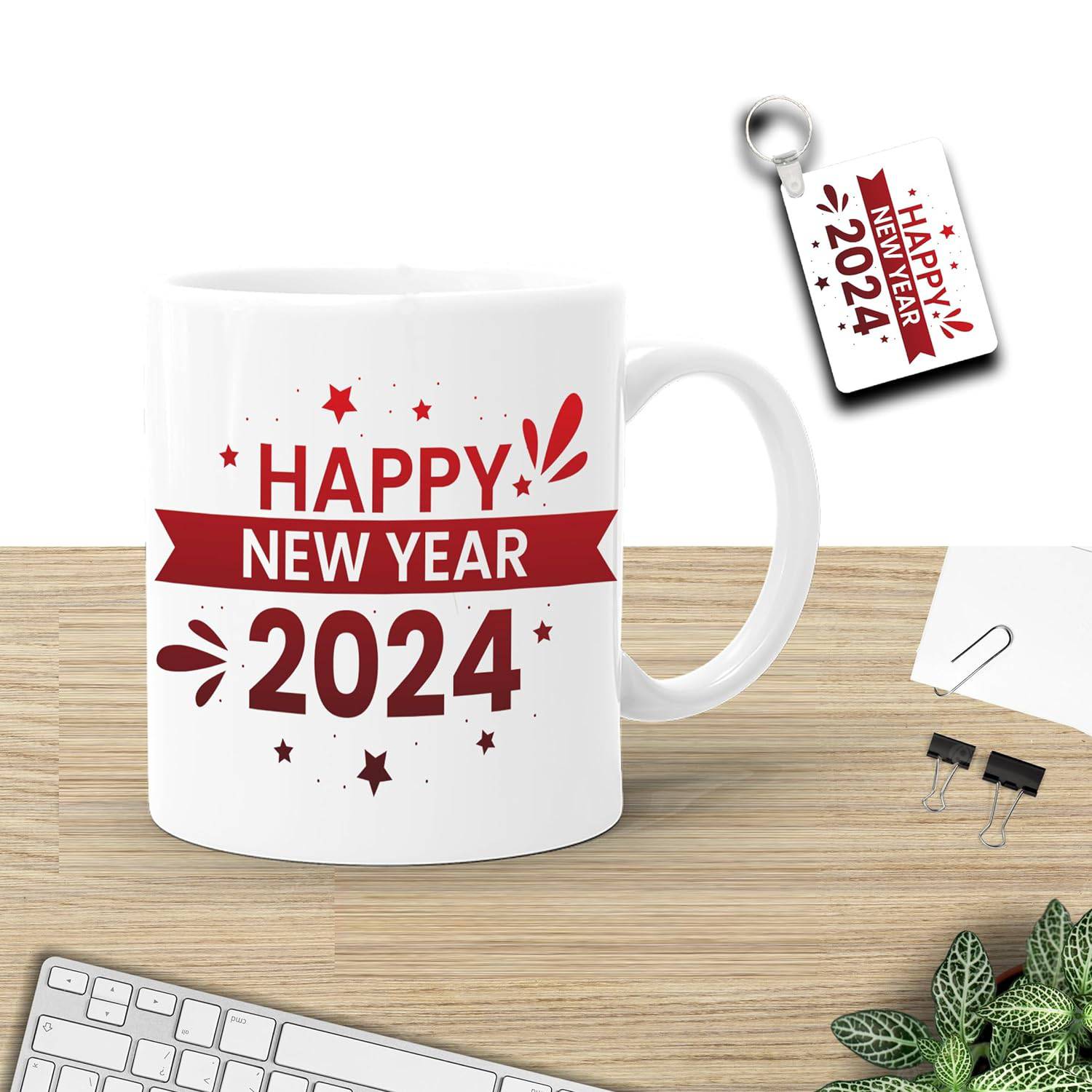 Happy New Year 2024 Mug - YuvaFlowers