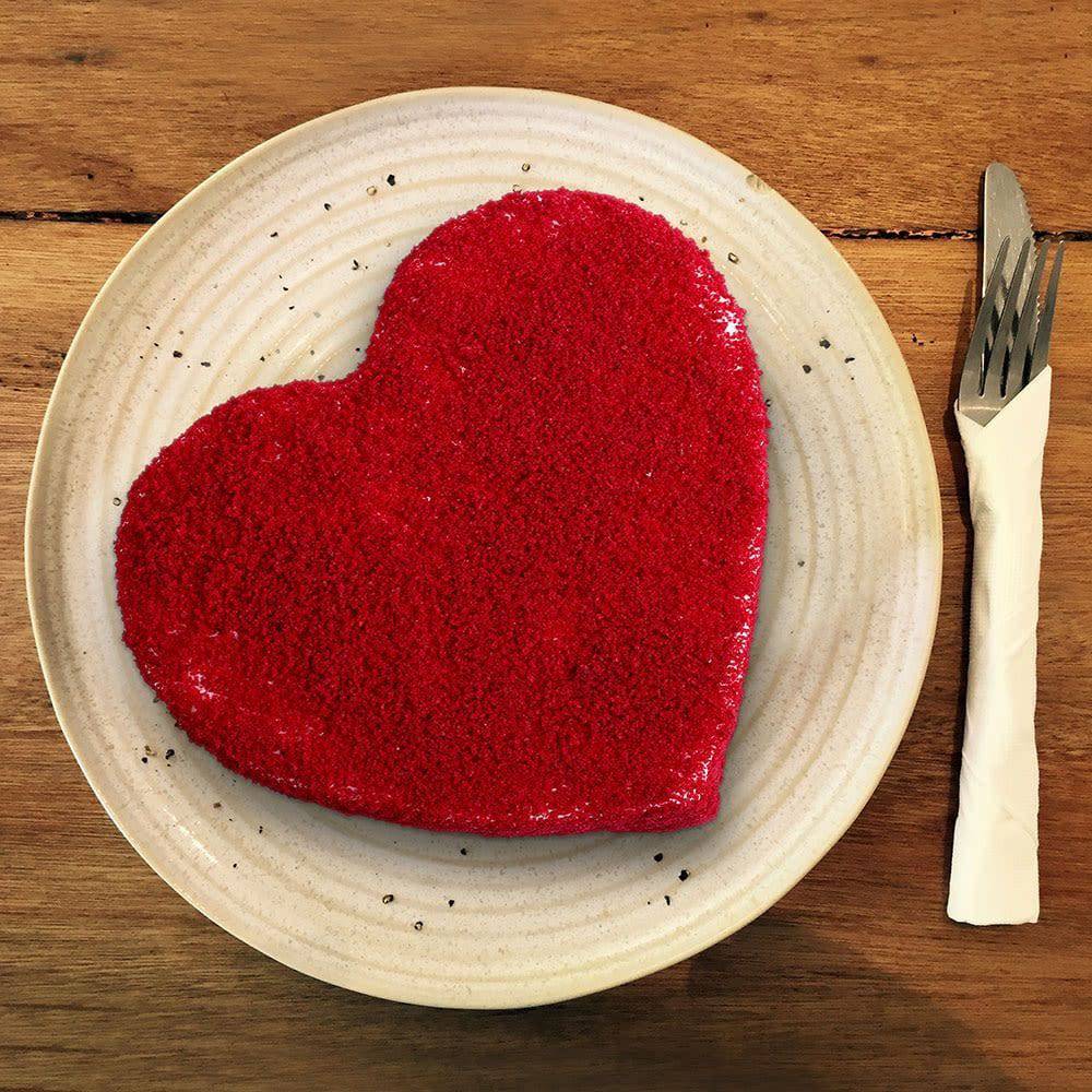 HeartShaped Red Velvet Cake - YuvaFlowers