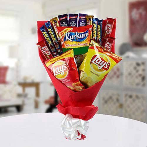 High on Snack Bouquet - YuvaFlowers