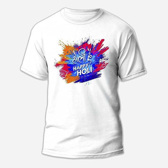 Holi Festival T-Shirt Holi hai happy holi - YuvaFlowers