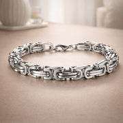 Imperial Link Silver Chain Bracelet for Men
