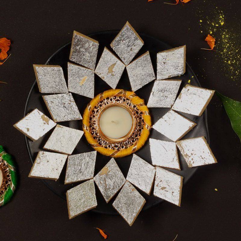 Kaju Tea Light Set - YuvaFlowers