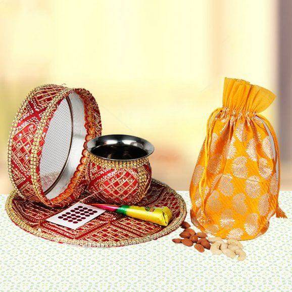 Karwachauth Pooja Thali - YuvaFlowers