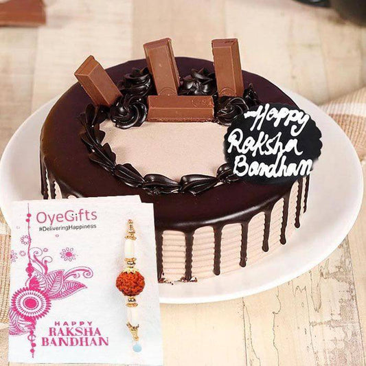 Kitkat Cake With Rakhi Combo - YuvaFlowers