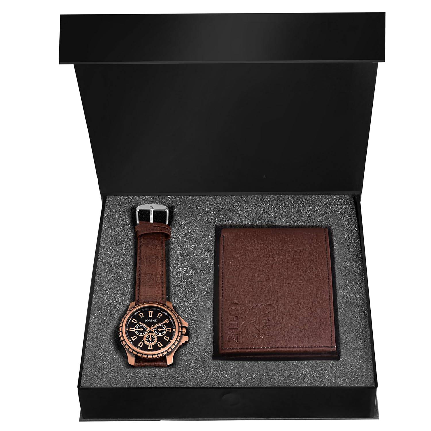 Leather Men Wallet (Brown) - YuvaFlowers
