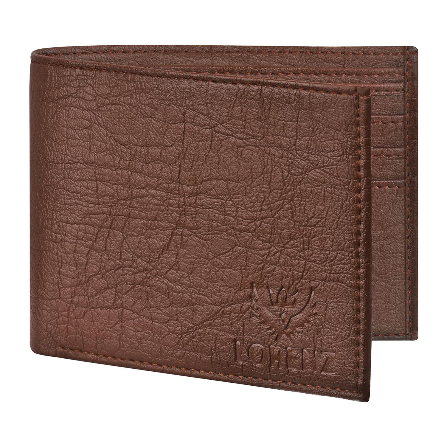 Leather Men Wallet (Brown) - YuvaFlowers