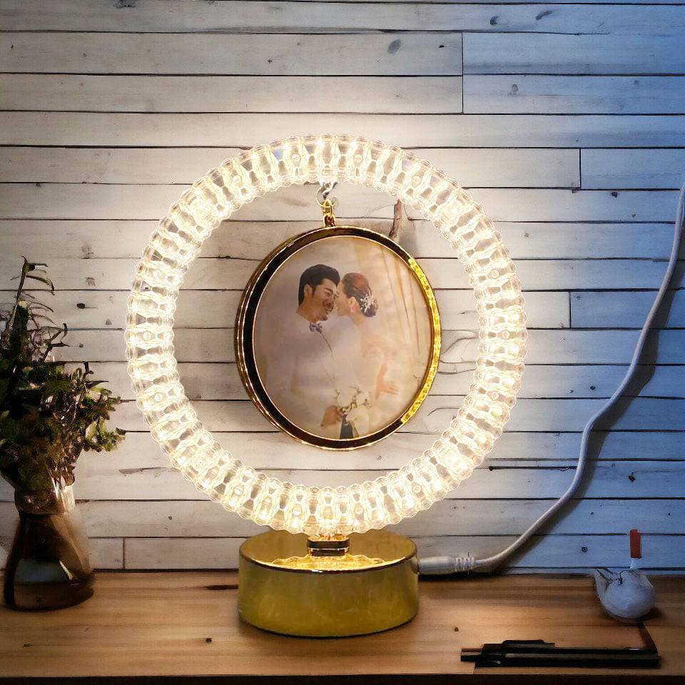 Led Crystal Light Photo Frame Lamp: - YuvaFlowers