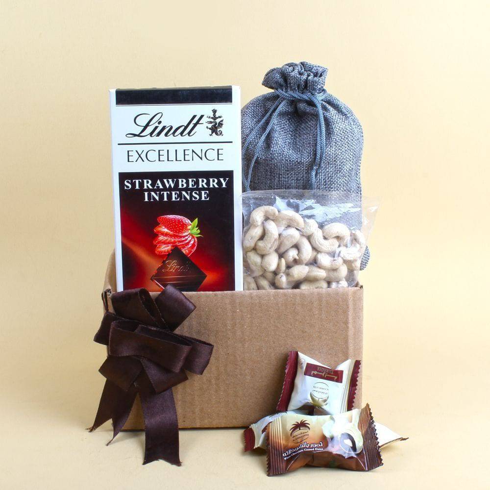 LINDT EXCELLENCE AND DATES WITH CASHEW NUTS - YuvaFlowers