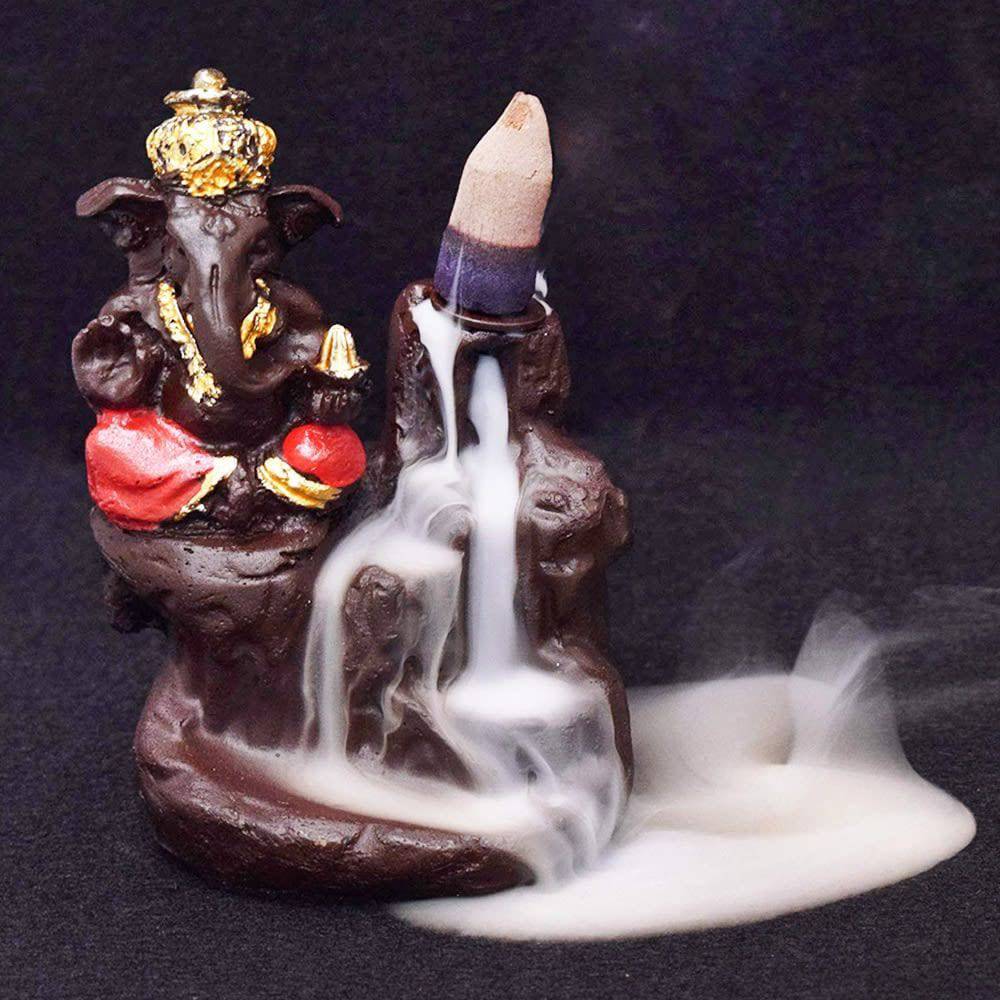 Lord Ganesha Black Color Idol - YuvaFlowers